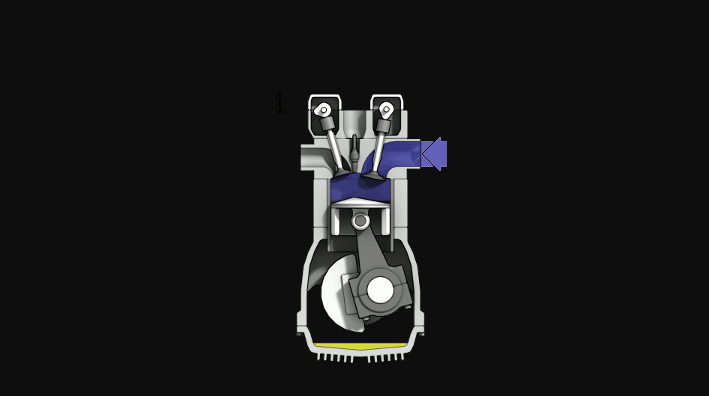4 Stroke Engine Animation 3d