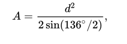 Vickers Hardness area formula