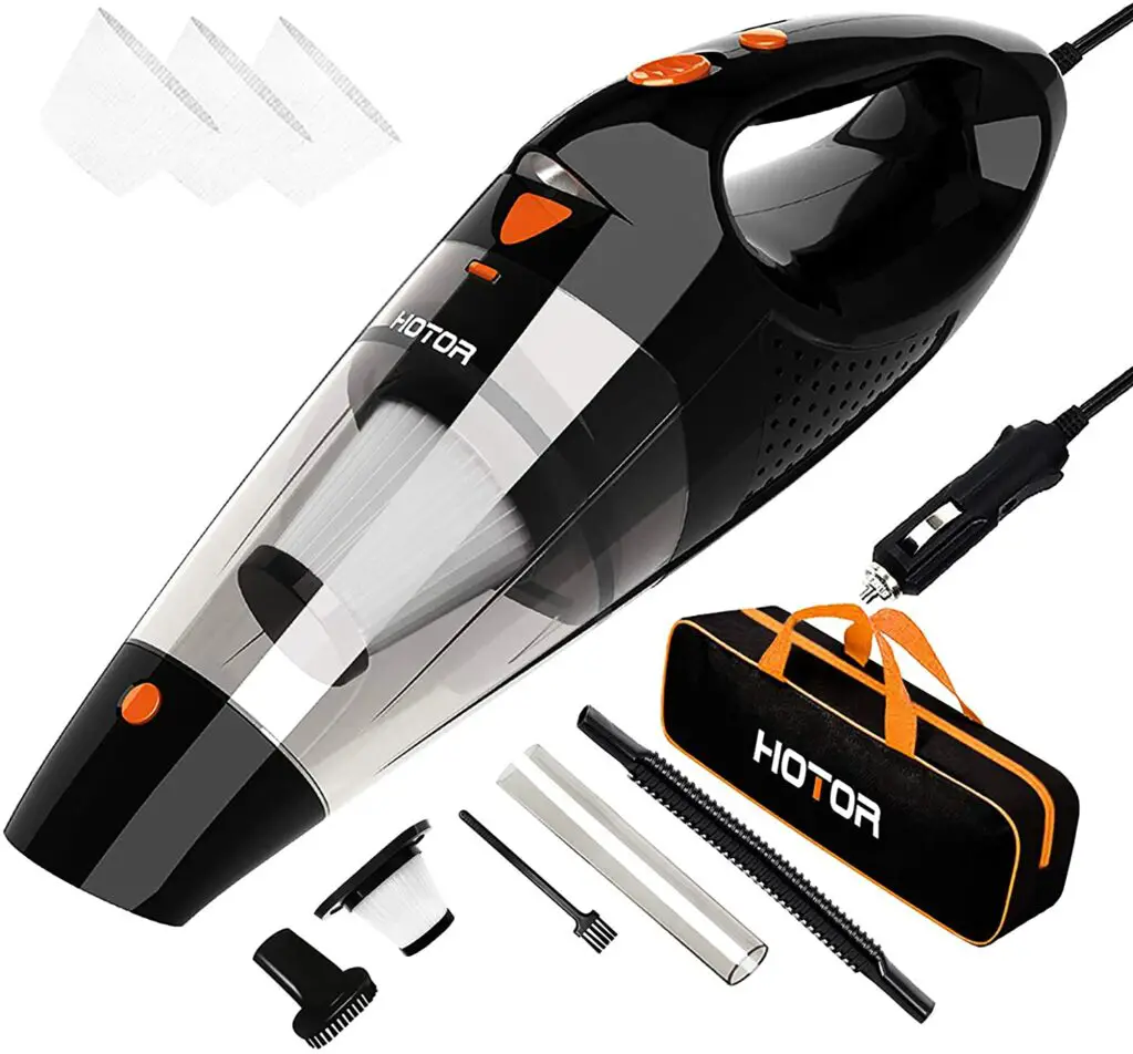 HOTOR Portable Car Vacuum DC 12V 16.4 Ft Corded