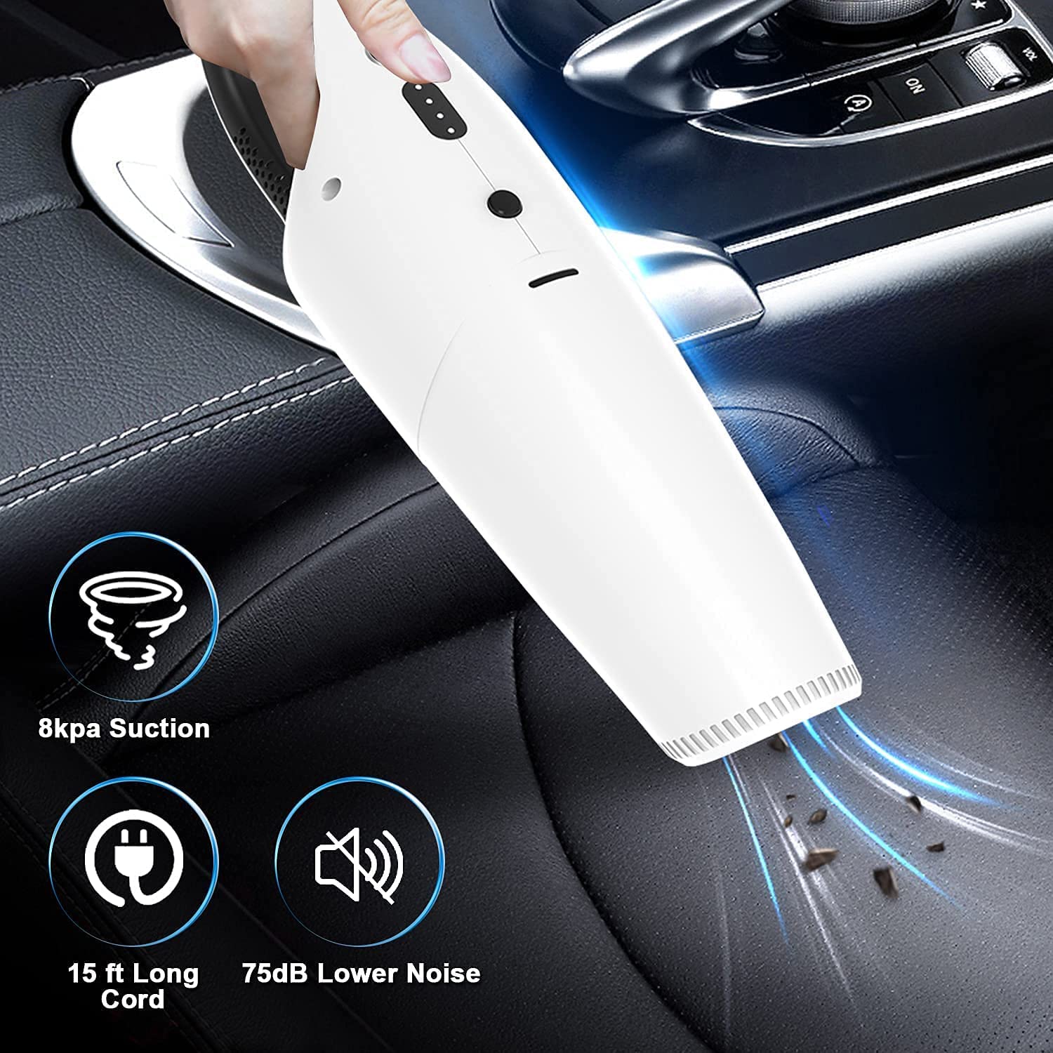 1 GALSOAR Car Vacuum, 8000Pa High Power Car Vacuum Cleaner